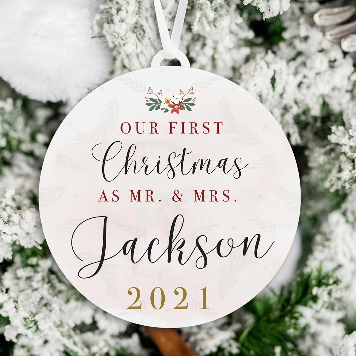 Our First Christmas as Mr and Mrs | Married Christmas Ornament