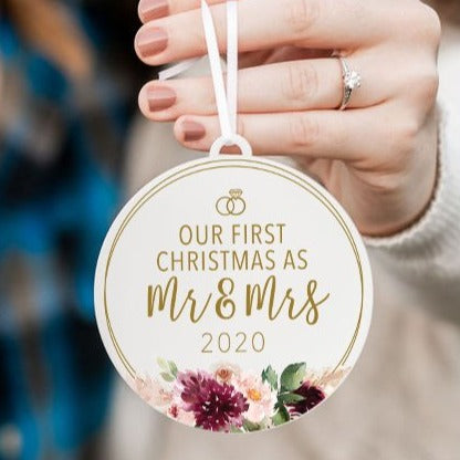 Our First Christmas as Mr and Mrs Christmas Ornament