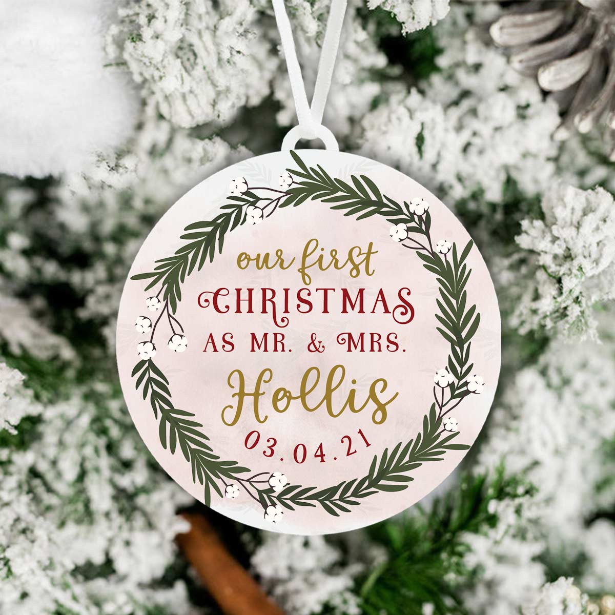 Our First Christmas as Mr and Mrs | Married Christmas Ornament