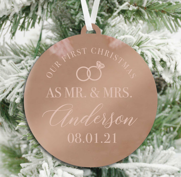 Our First Christmas as Mr and Mrs Married Christmas Ornament