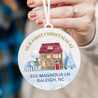 Our First Christmas in Our New Home Personalized Christmas Ornament