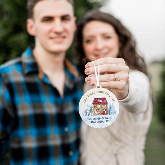 Our First Christmas in Our New Home Personalized Christmas Ornament