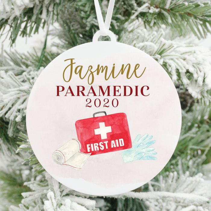 Paramedic Personalized Christmas Ornament