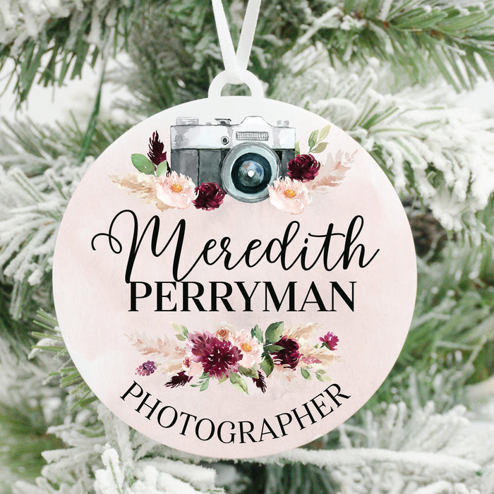 Photographer Christmas Ornament