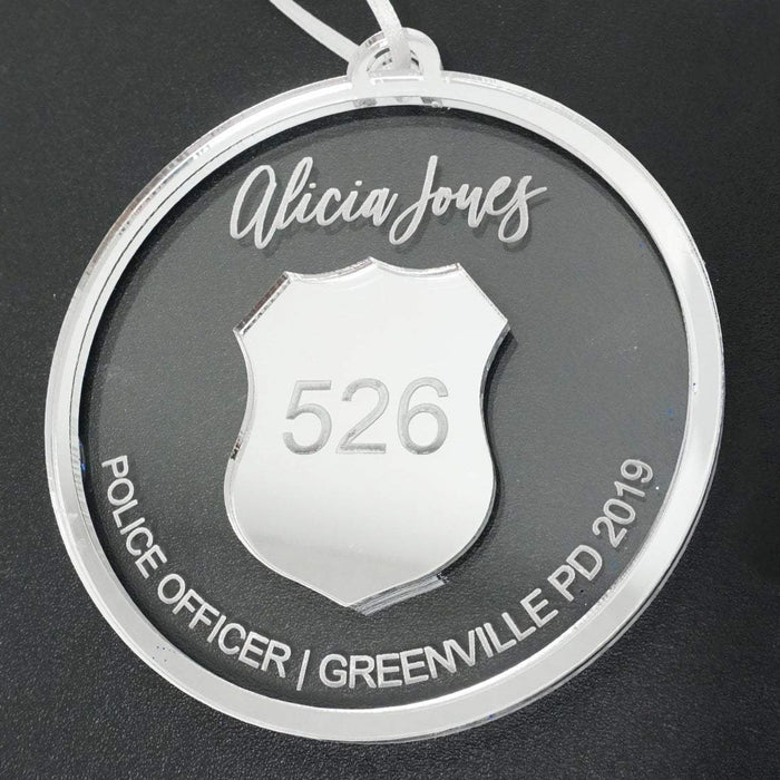 Police Officer Personalized Engraved Christmas Ornament
