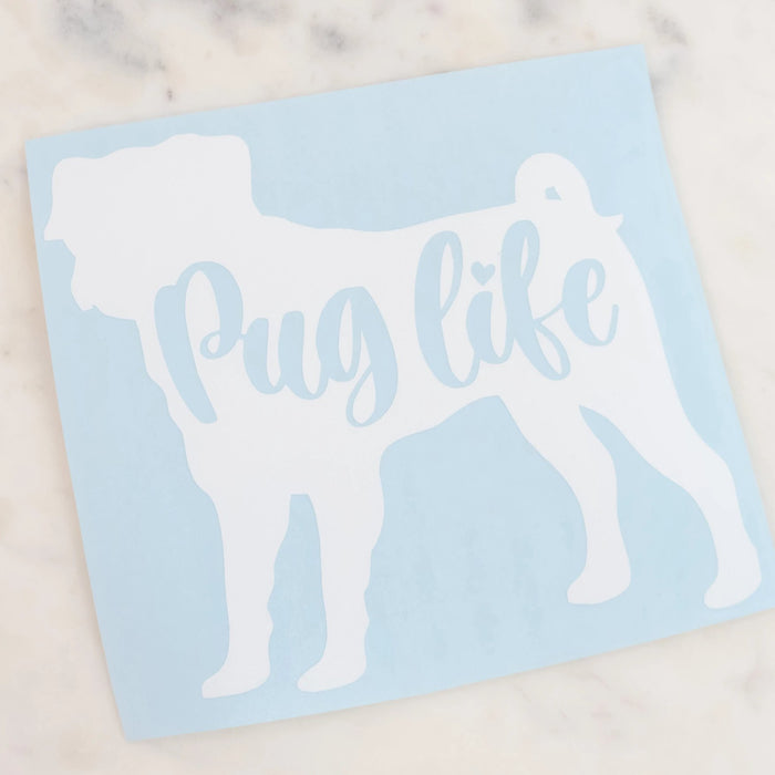 Pug Life Dog Mom Vinyl Decal