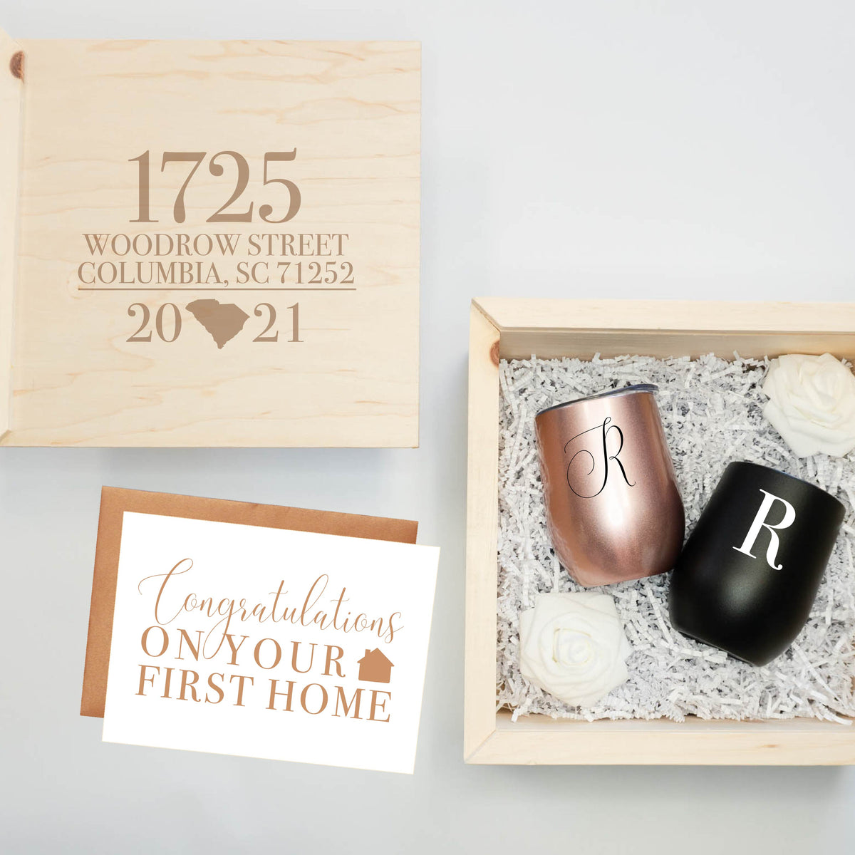 First Home Wood Gift Box