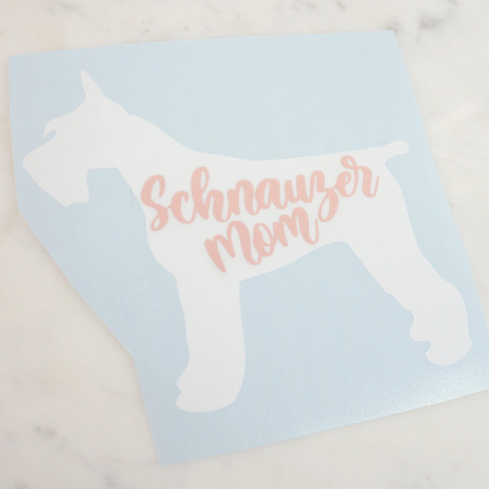 Schnauzer Mom Dog Mom Vinyl Decal