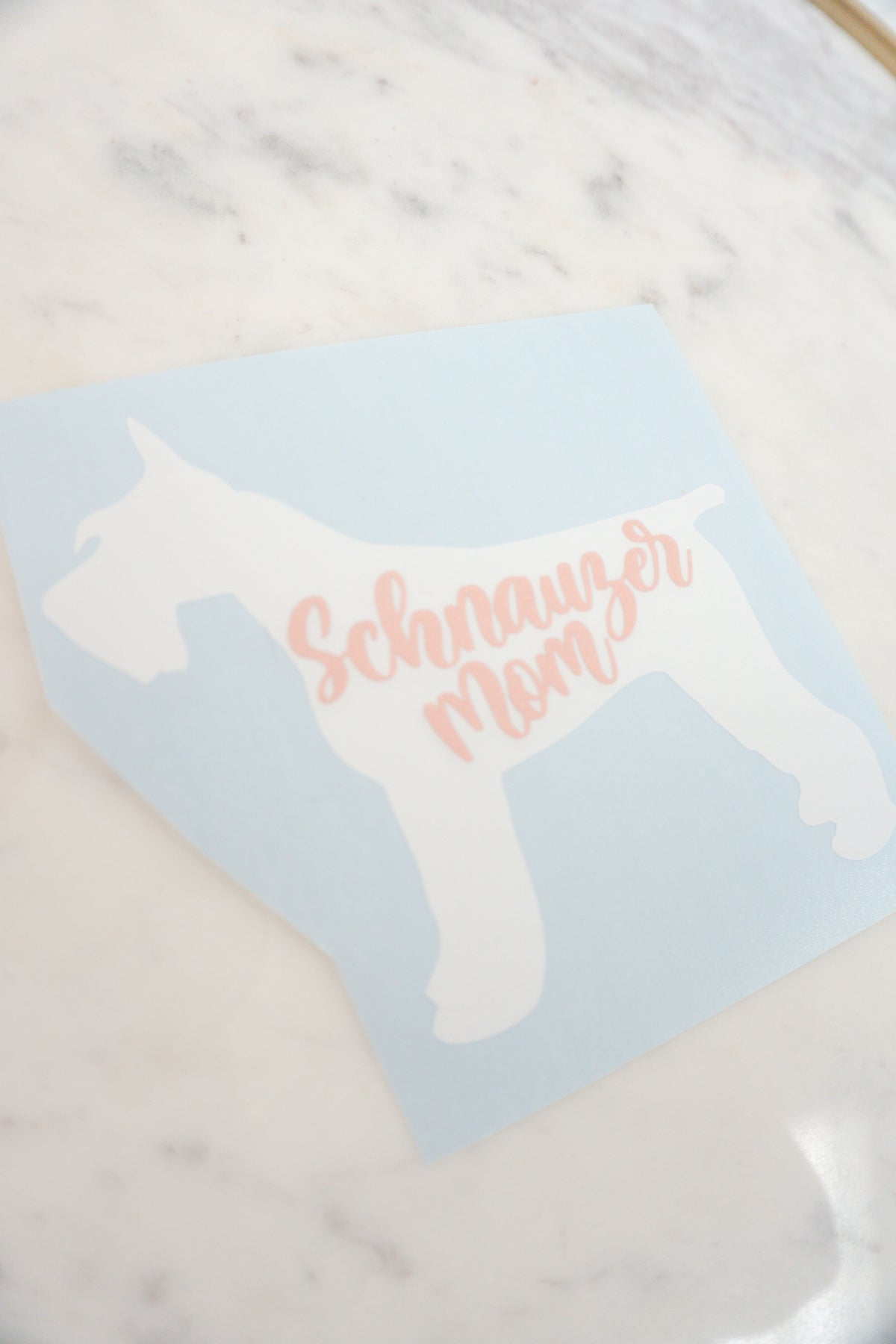 Schnauzer Mom Dog Mom Vinyl Decal