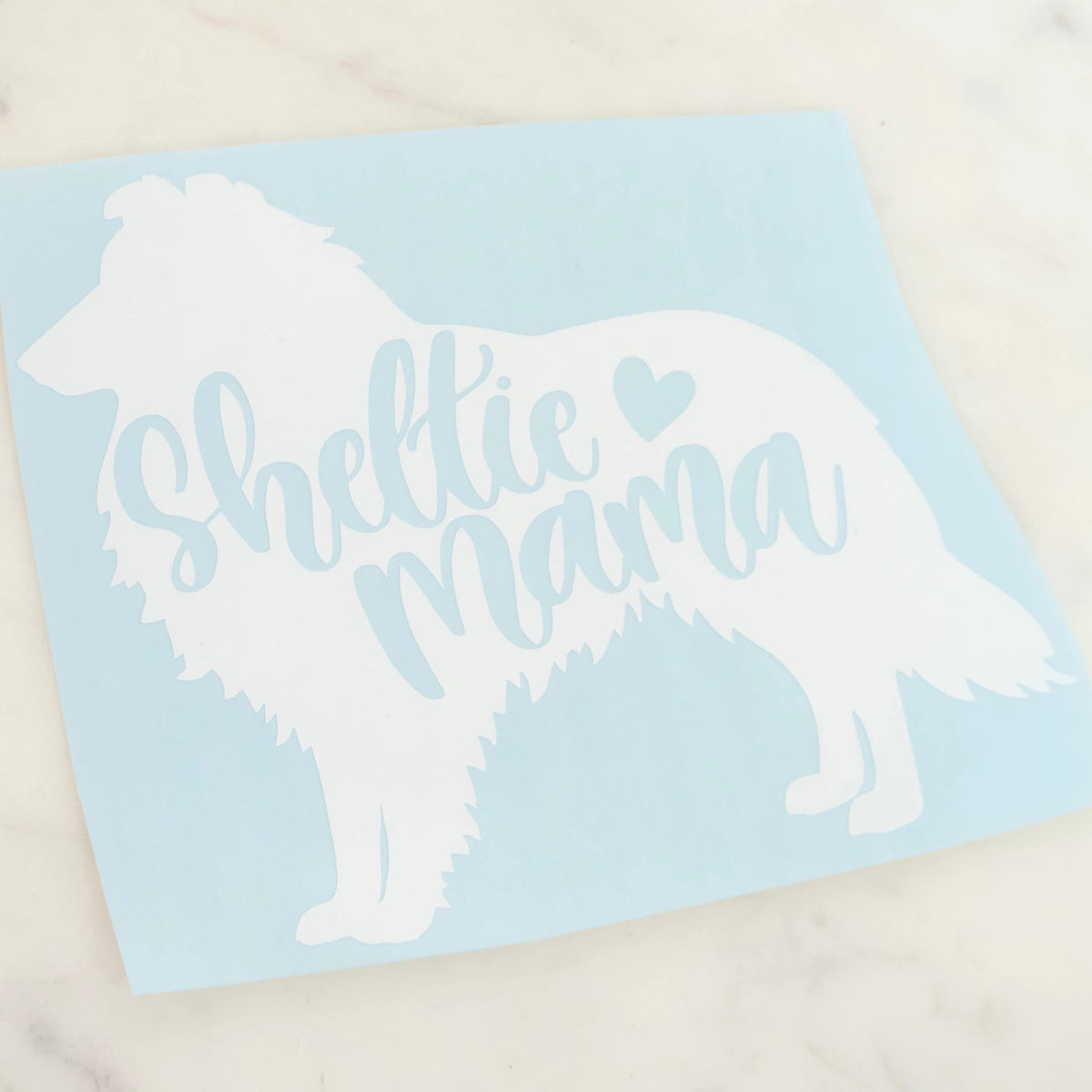 Sheltie Mama Dog Mom Vinyl Decal