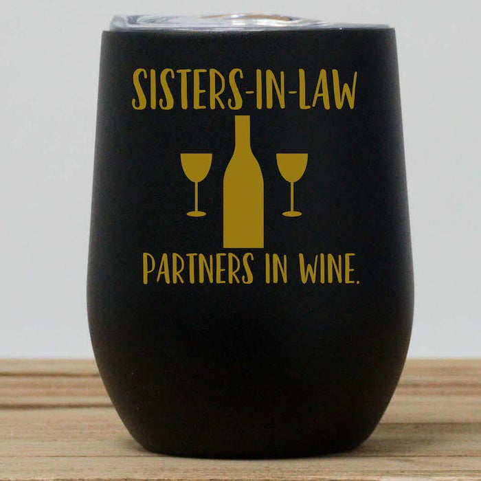 Partners In Wine - Personalized Wine Tumbler - Funny Gift For