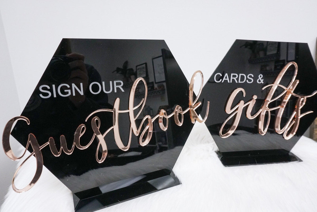 Sign Our Guestbook Acrylic Sign for Wedding