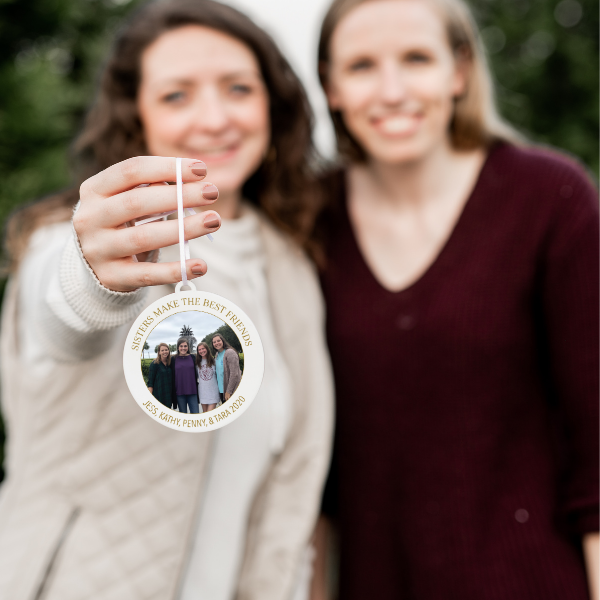 Sisters Make the Best Friends Photo Christmas Ornament