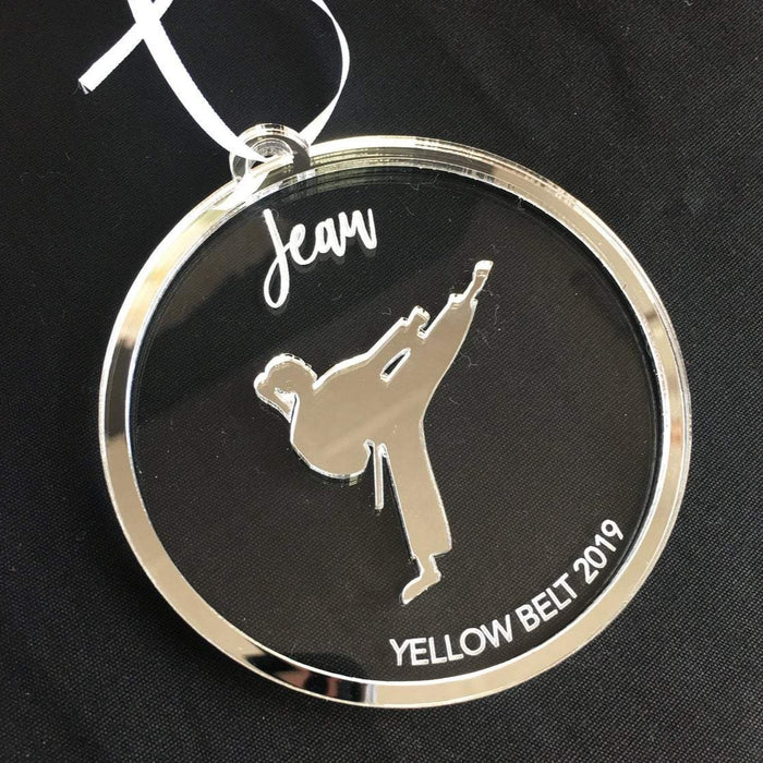 Tae Kwon Do Personalized Engraved Christmas Ornament