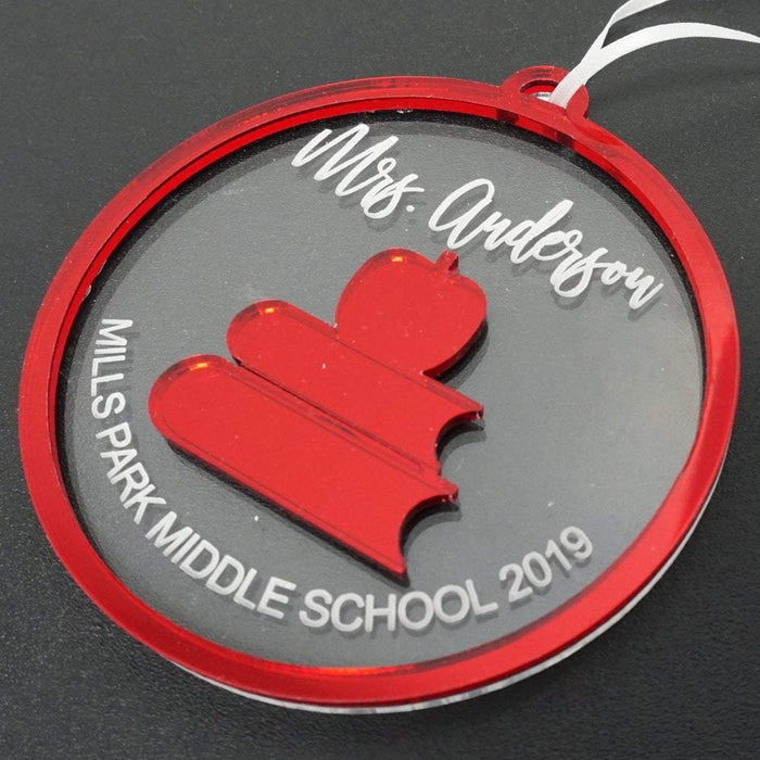 Teacher Personalized Engraved Christmas Ornament