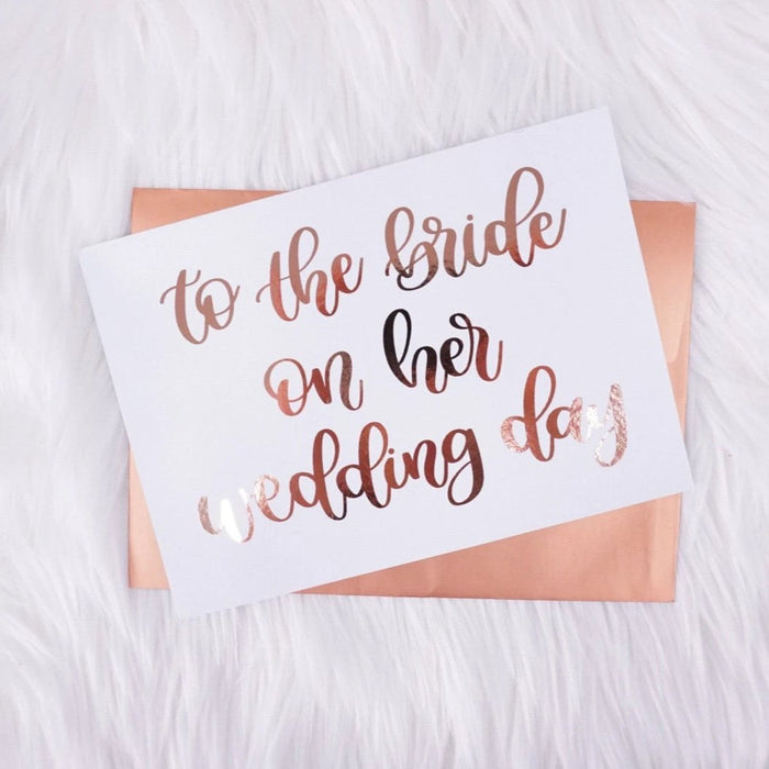 To the Bride On Her Wedding Day Foiled Card & Envelope