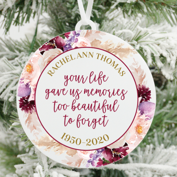 Memories too Beautiful to Forget Christmas Ornament