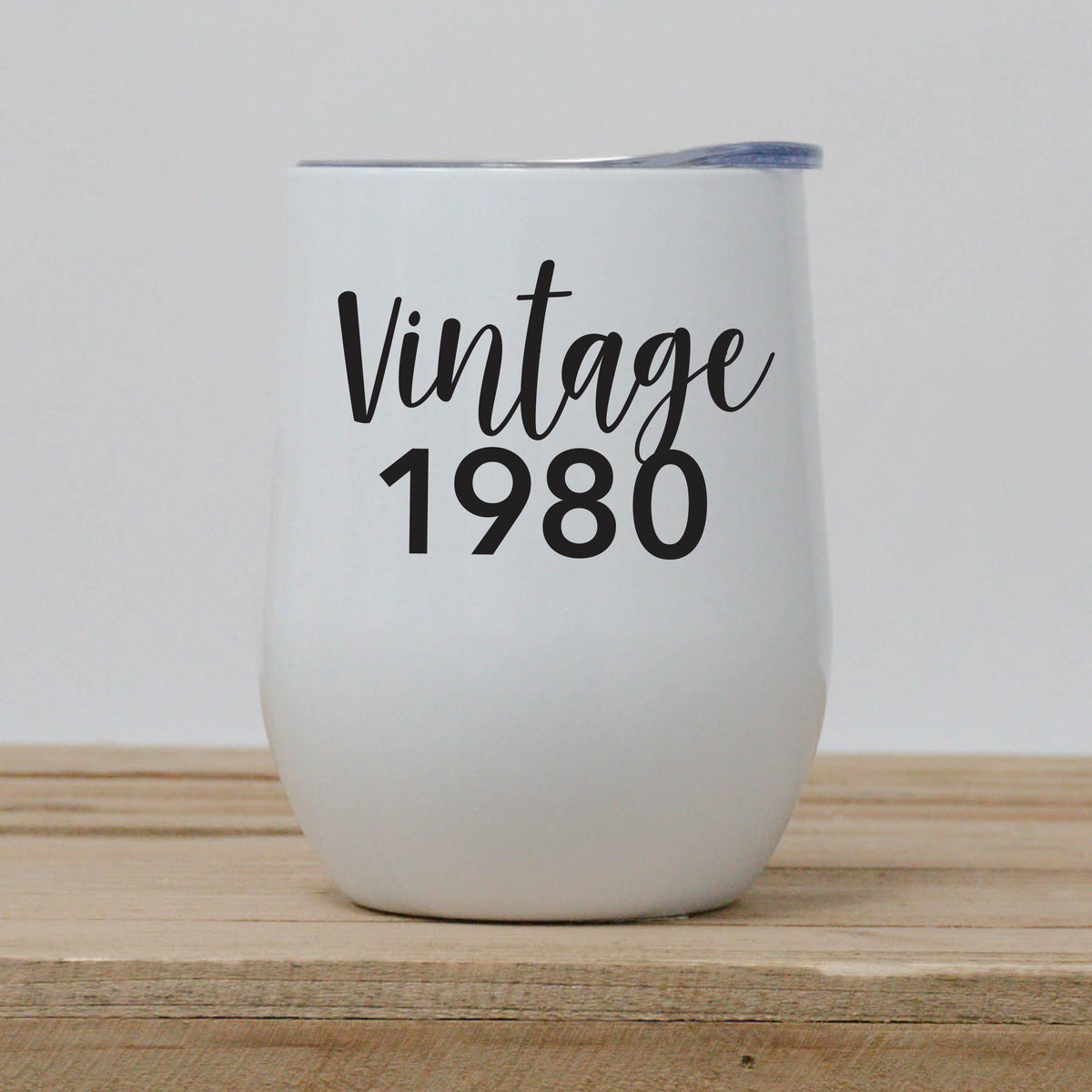 Vintage Birthday Wine Tumbler