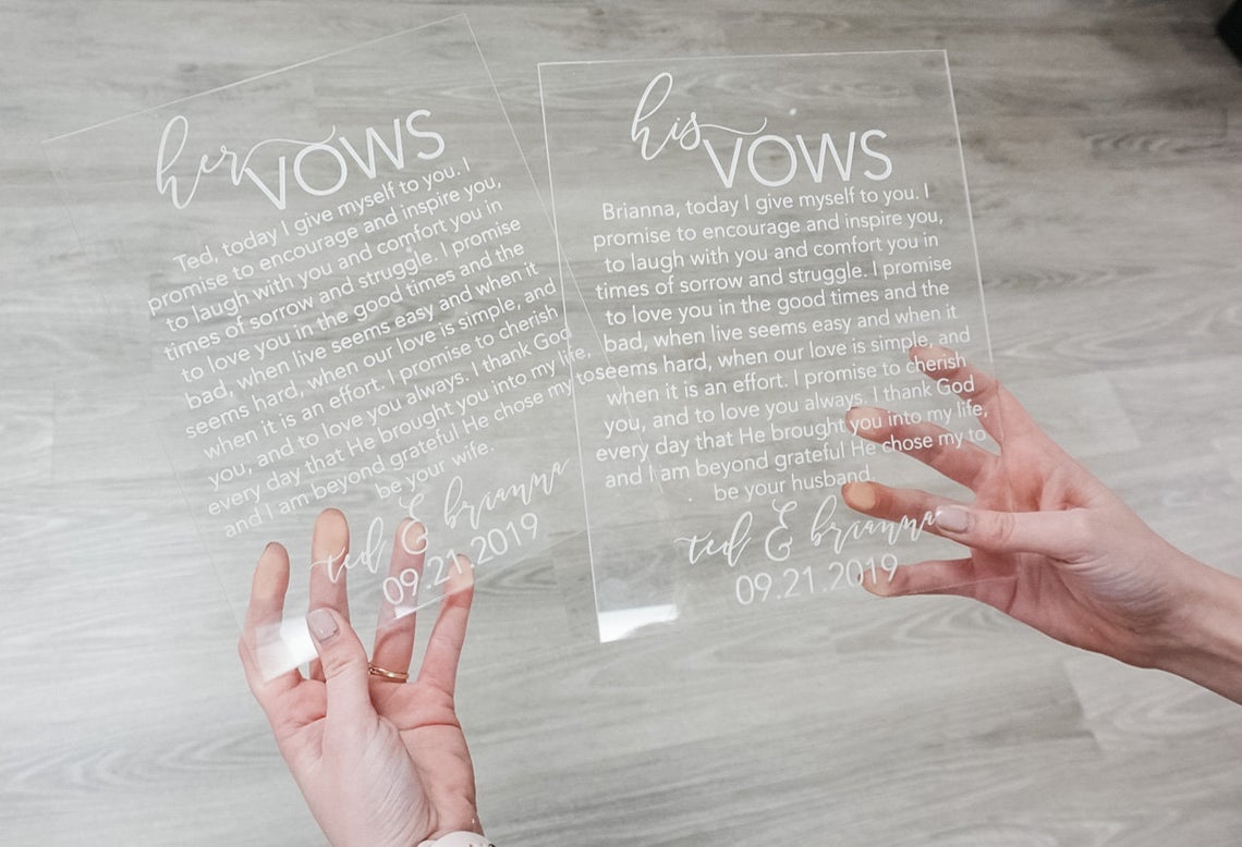 Acrylic Vow Books
