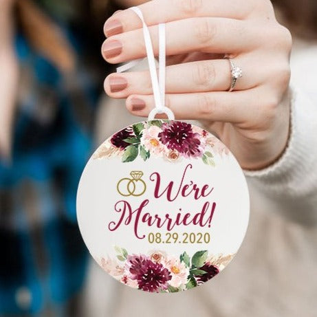 We&#39;re Married Personalized Christmas Ornament