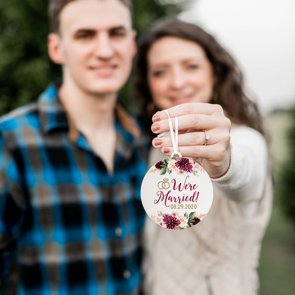 We&#39;re Married Personalized Christmas Ornament
