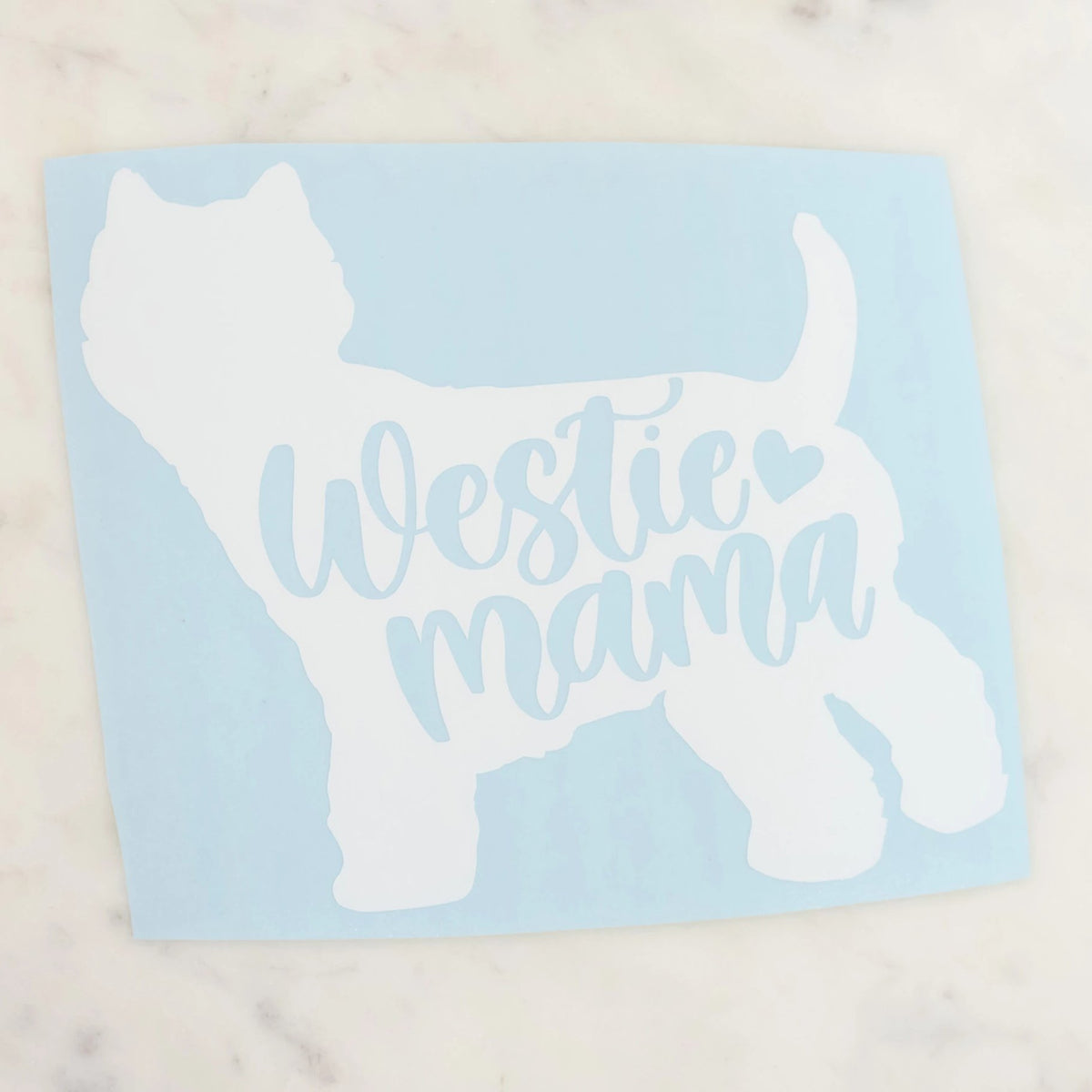 Westie Mama Dog Mom Vinyl Decal