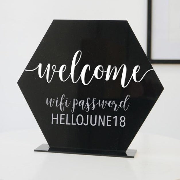 WiFi Password Acrylic Sign for Homes &amp; Small Businesses